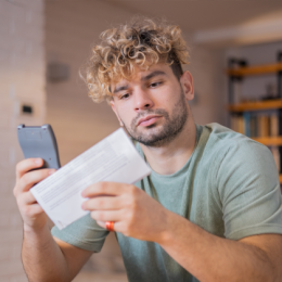 Couple Going Over Credit Building Ideas